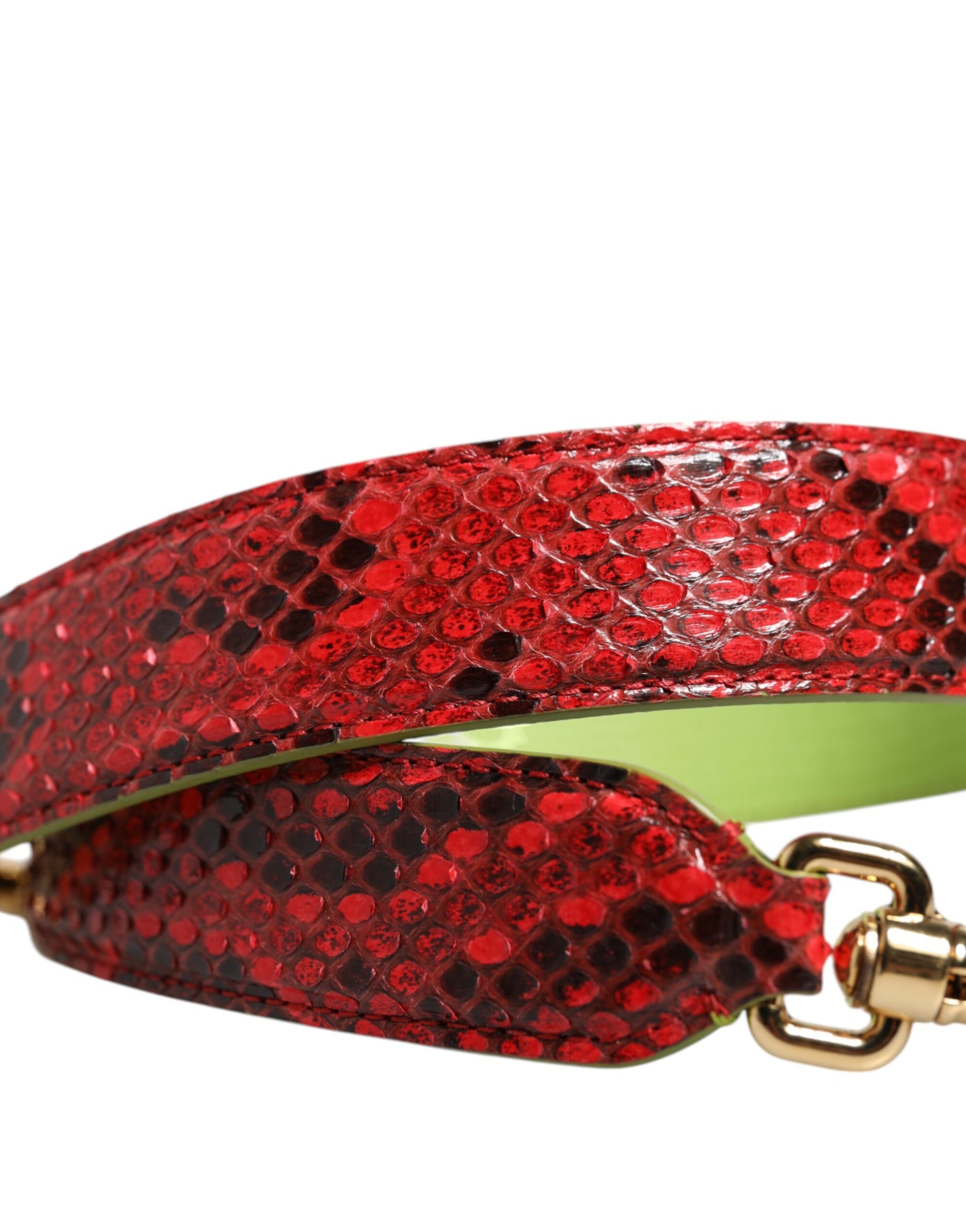 Dolce & Gabbana Red Exotic Leather Handbag Accessory Shoulder Strap | Regal Royce
