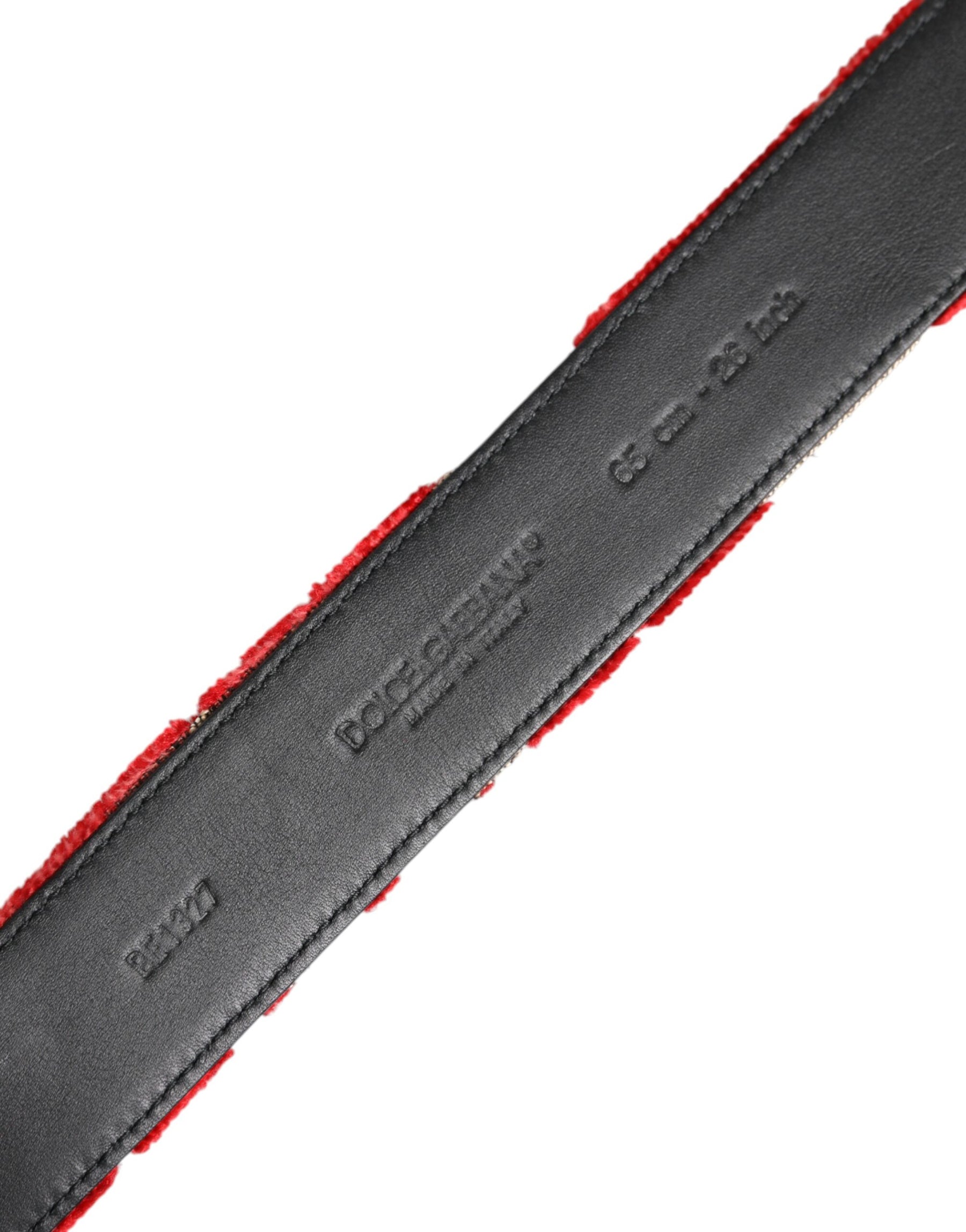 Dolce & Gabbana Red Viscose Silver DG Logo Metal Buckle Belt | Regal Royce
