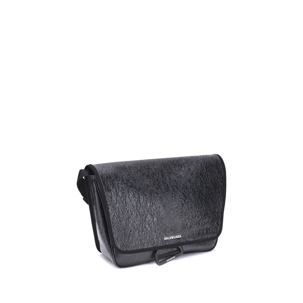 Balenciaga Black Calf Leather Bos Taurus Shoulder Bag | Regal Royce
