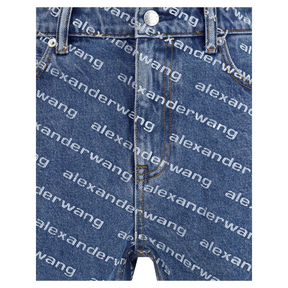 Alexander Wang Blue Cotton Bermuda Shorts | Regal Royce