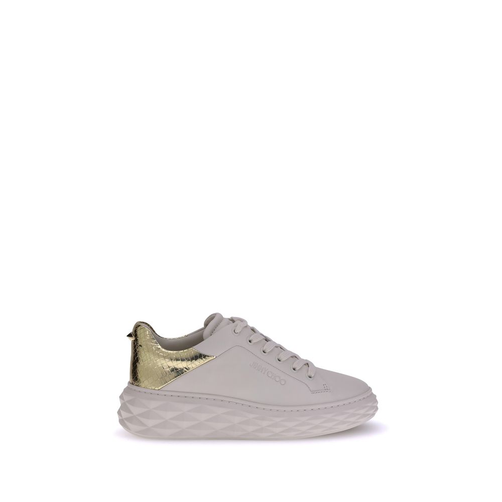 Jimmy Choo White Calf Leather Bos Taurus Chunky Sneakers | Regal Royce