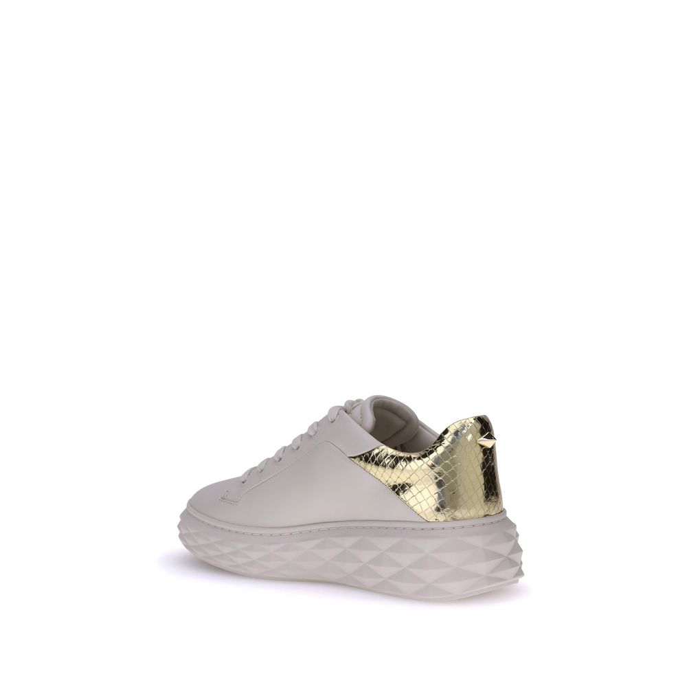 Jimmy Choo White Calf Leather Bos Taurus Chunky Sneakers | Regal Royce