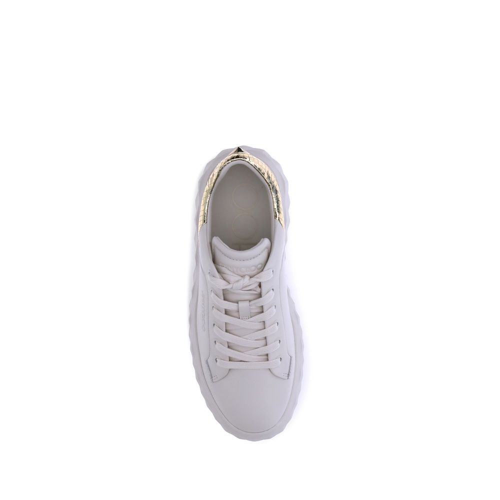 Jimmy Choo White Calf Leather Bos Taurus Chunky Sneakers | Regal Royce