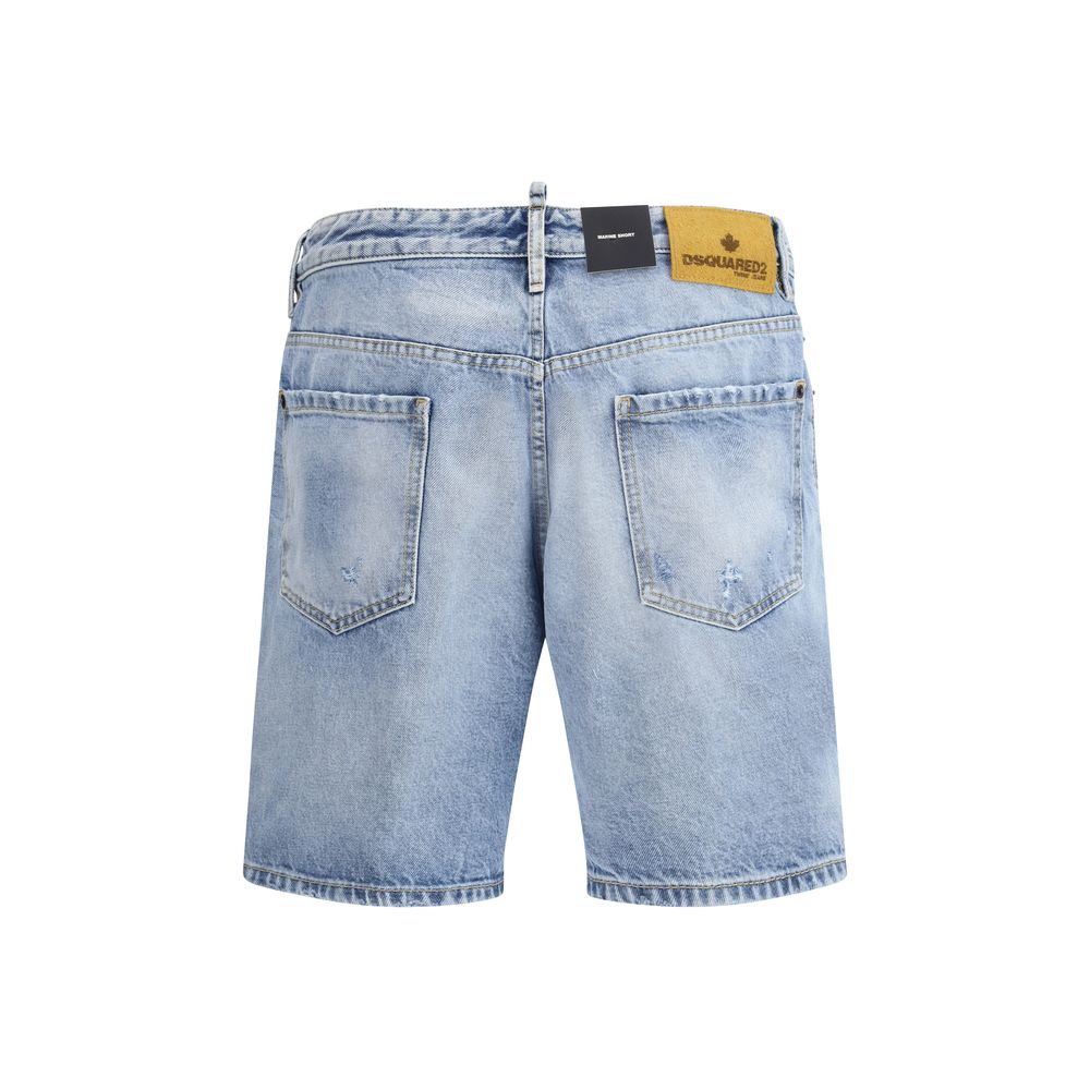 Dsquared² Light Blue Cotton Bermuda Shorts | Regal Royce