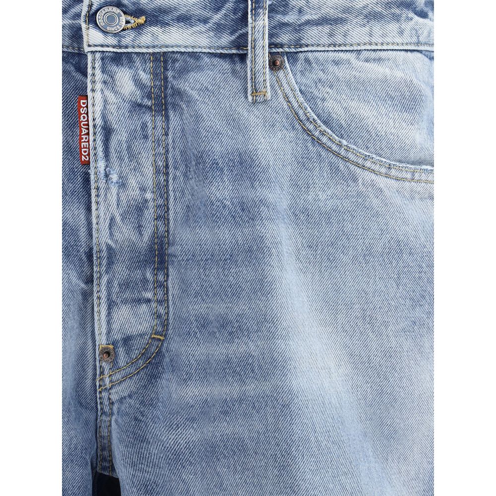 Dsquared² Light Blue Cotton Bermuda Shorts | Regal Royce