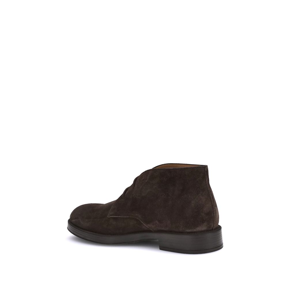 Tod's Brown Calf Leather Bos Taurus Ankle Boots | Regal Royce