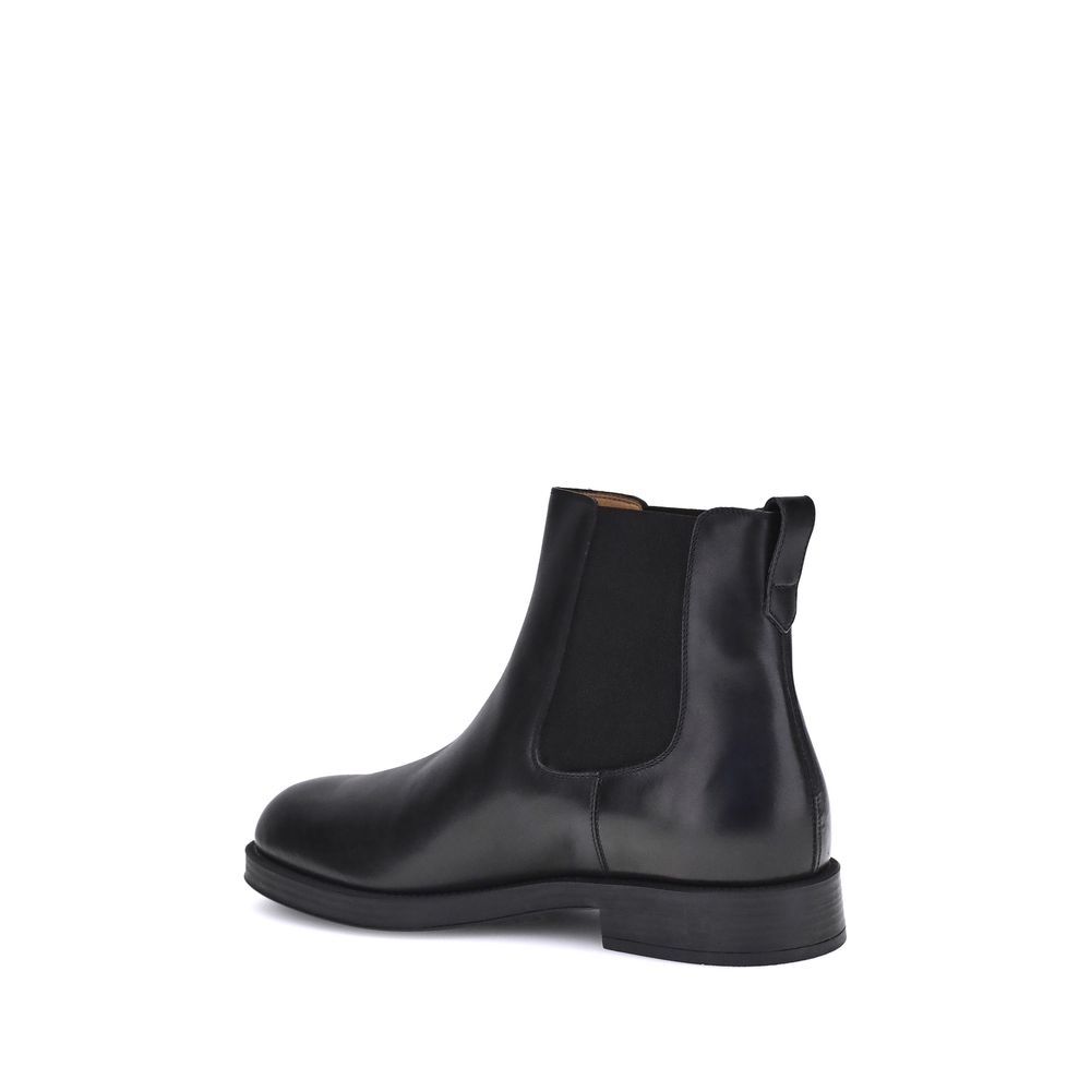 Tod's Black Calf Leather Bos Taurus Chelsea Boots | Regal Royce