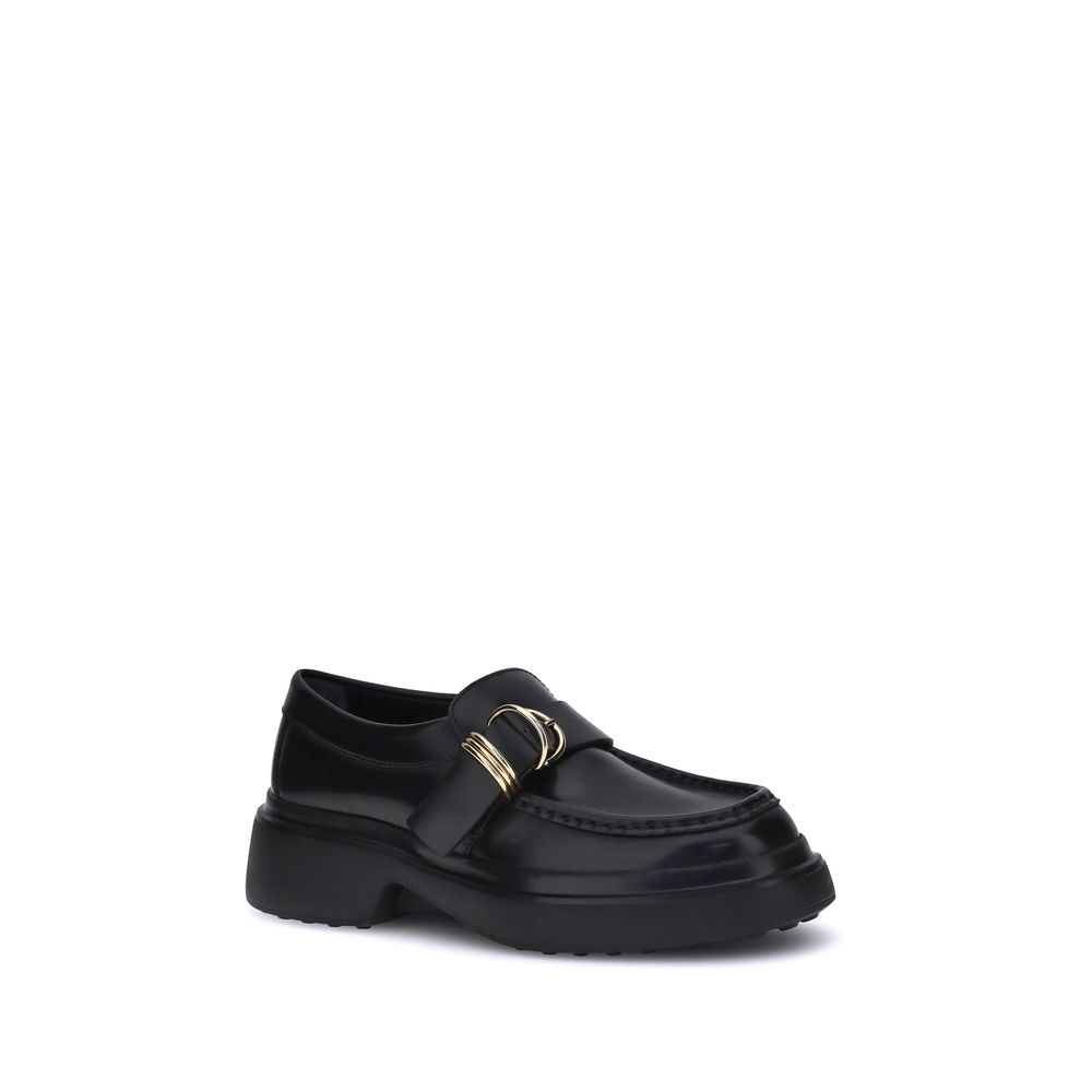 Tod's Black Rubber Platform Loafers | Regal Royce