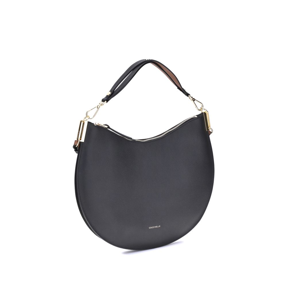 Coccinelle Black Calf Leather Bos Taurus Shoulder Bag
