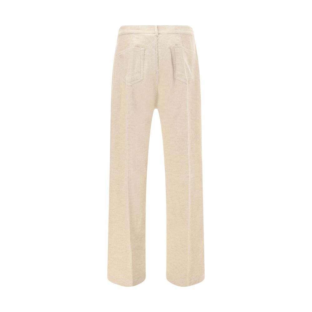 Rick Owens Beige Cotton Casual Pants | Regal Royce