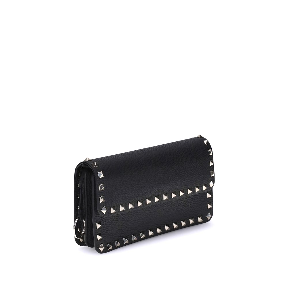 Valentino Garavani Black Calf Leather Bos Taurus Clutch Bag | Regal Royce