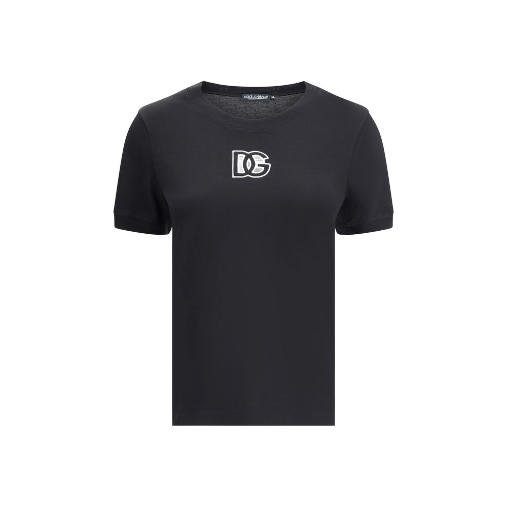 Dolce & Gabbana Black Cotton T-Shirt