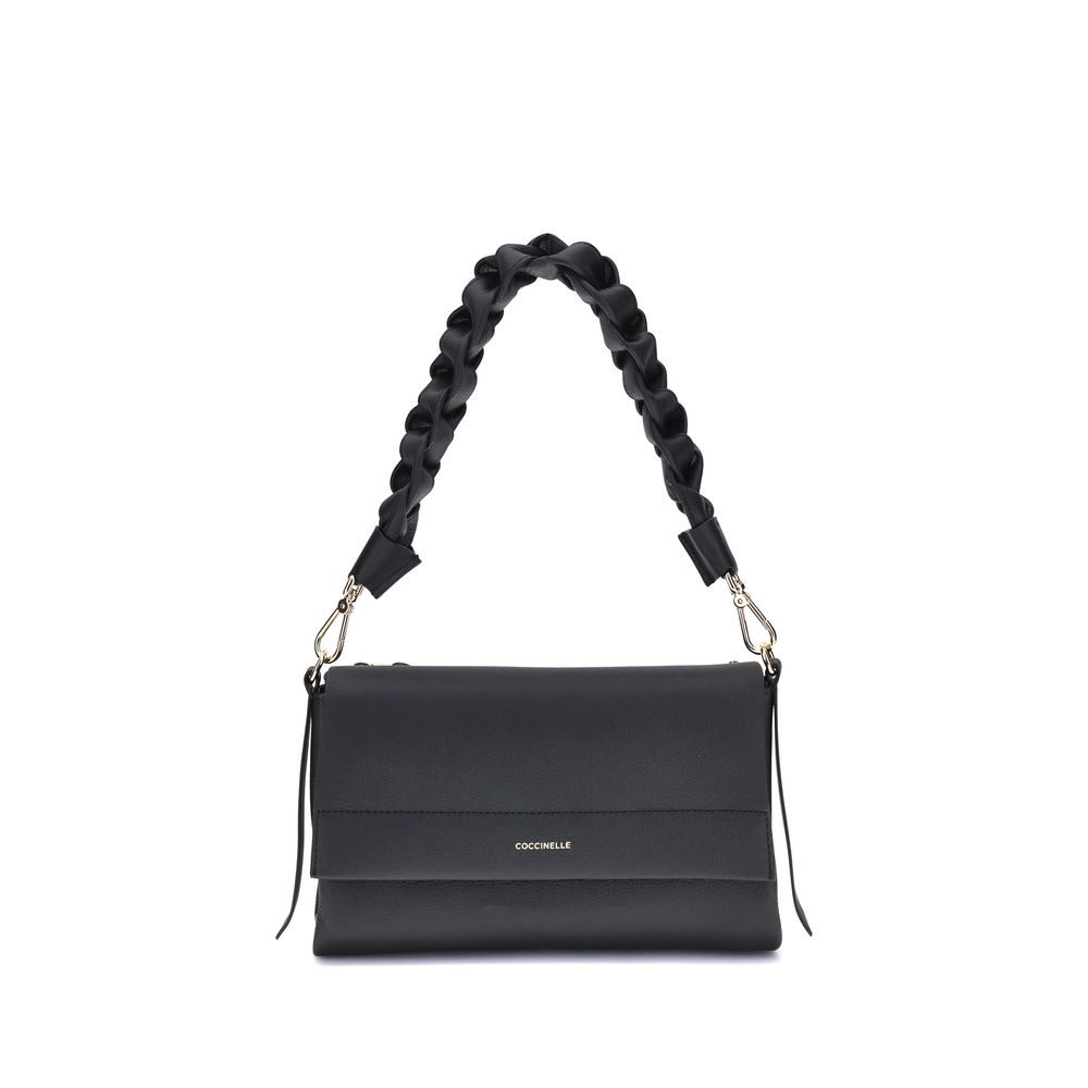 Coccinelle Black Calf Leather Bos Taurus Shoulder Bag | Regal Royce
