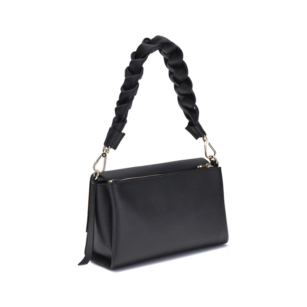 Coccinelle Black Calf Leather Bos Taurus Shoulder Bag | Regal Royce