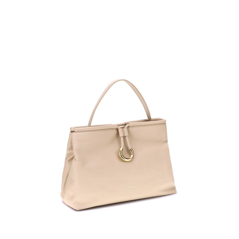 Coccinelle Cream Calf Leather Bos Taurus Handbag | Regal Royce