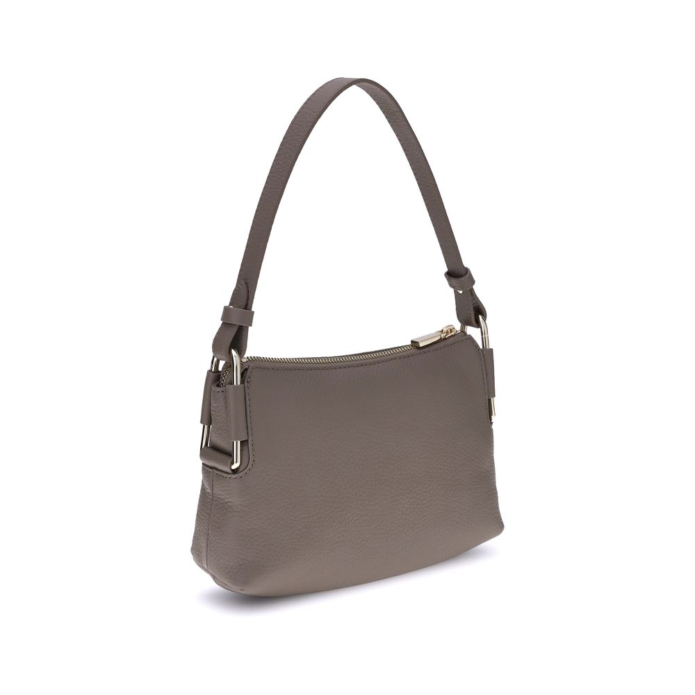 Coccinelle Gray Calf Leather Bos Taurus Shoulder Bag | Regal Royce