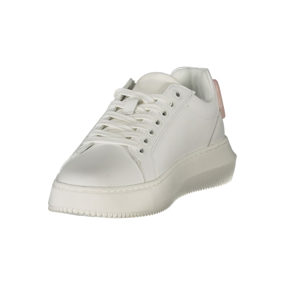 Calvin Klein White Polyurethane Women Sneaker | Regal Royce
