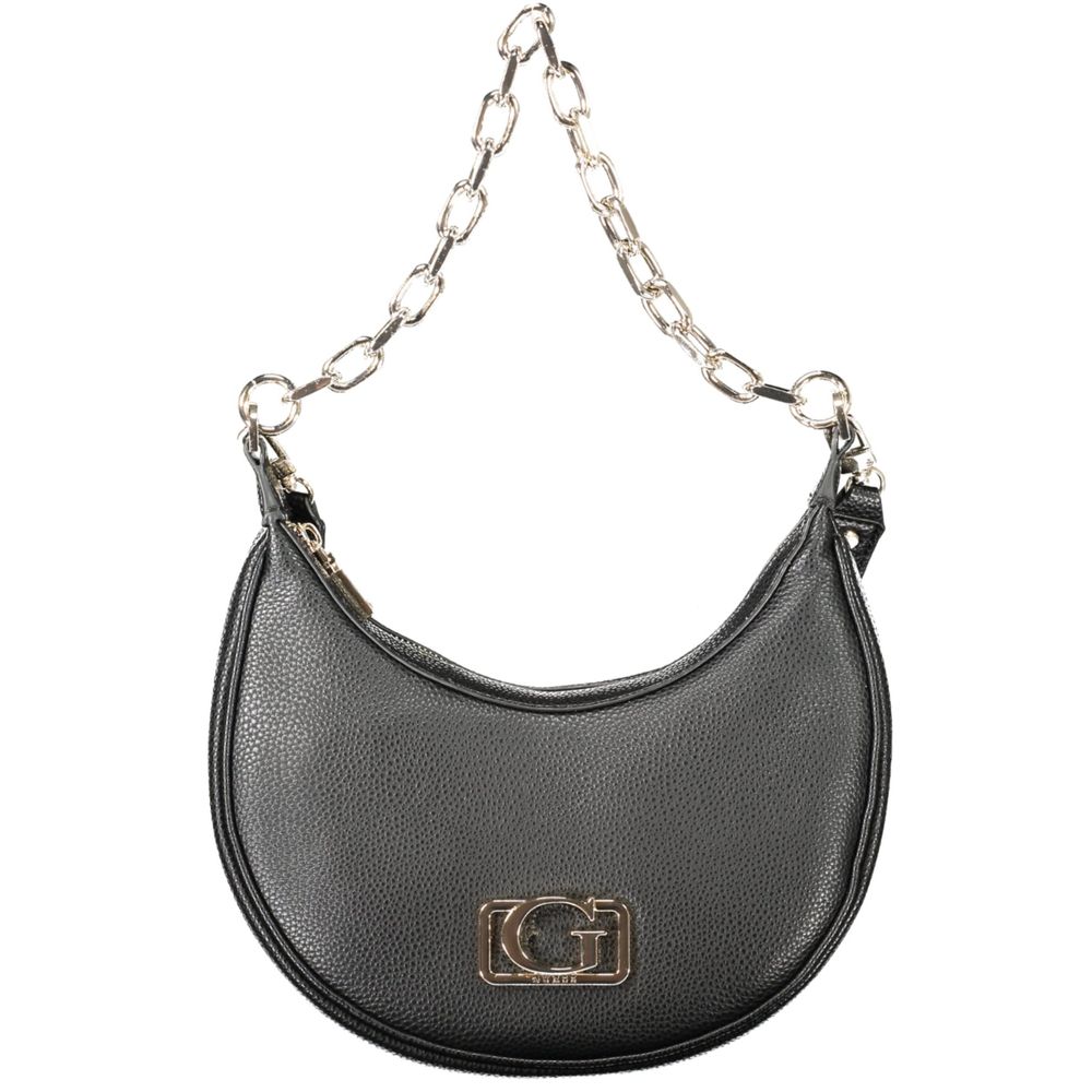 Guess Jeans Black Polyurethane Women's Handbag | Regal Royce