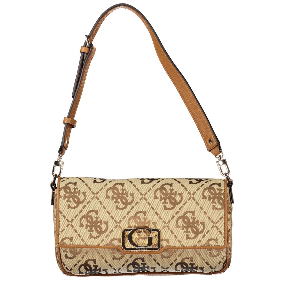 Guess Jeans Beige Polyester Women Handbag | Regal Royce
