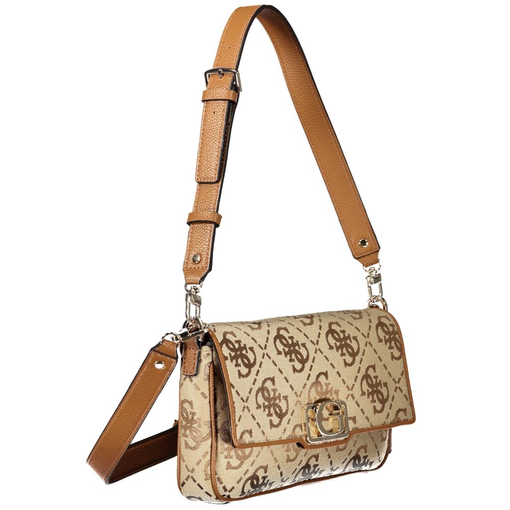 Guess Jeans Beige Polyester Women Handbag | Regal Royce