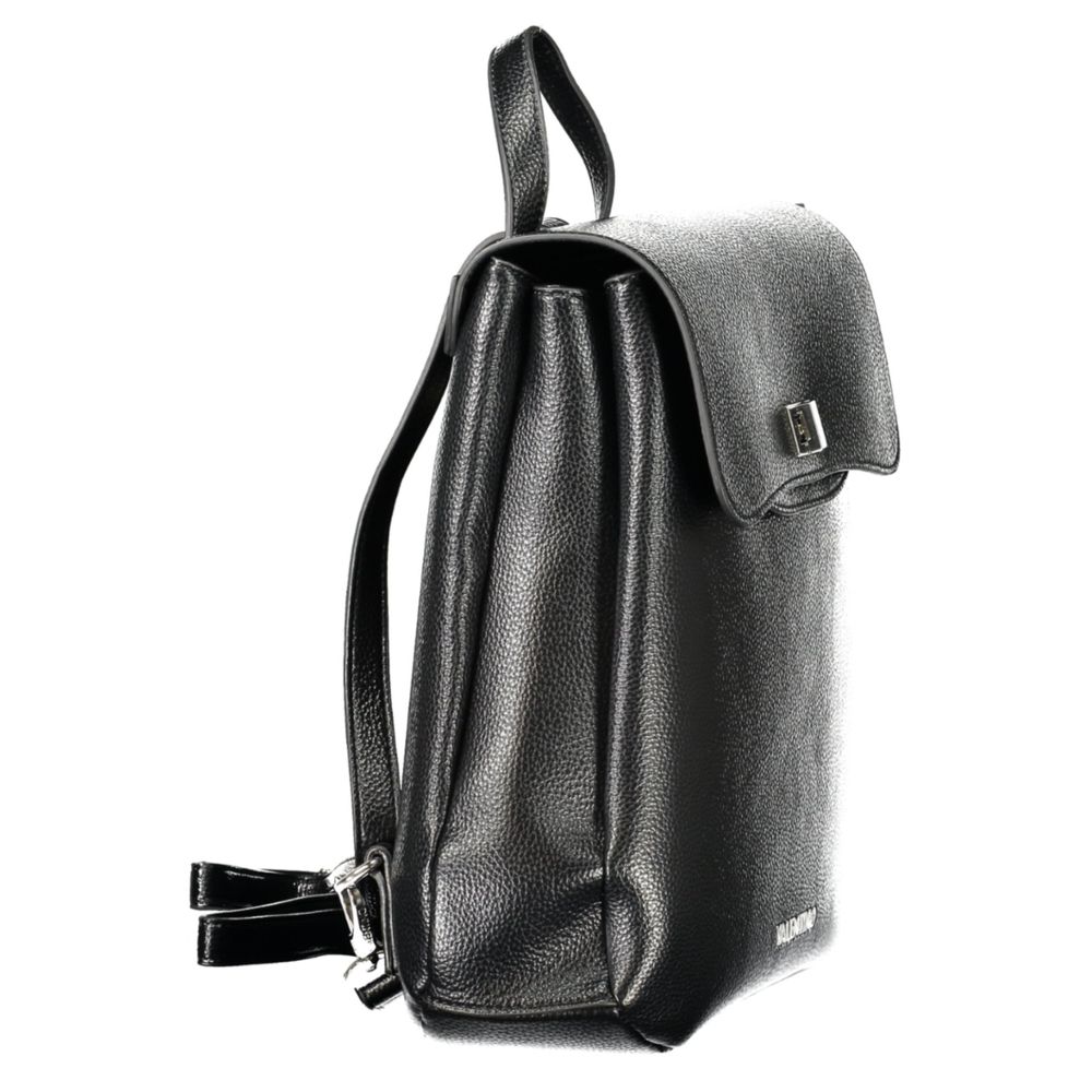 Mario Valentino Nero Polyurethane Women Backpack | Regal Royce