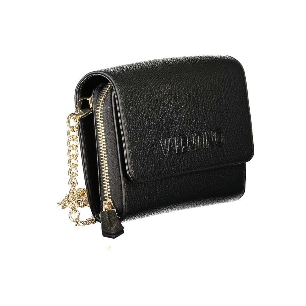 Mario Valentino Black Polyurethane Women WalletConvertible Shoulder Bag | Regal Royce