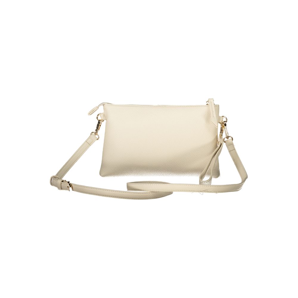 Mario Valentino Beige Polyurethane Women Handbag | Regal Royce