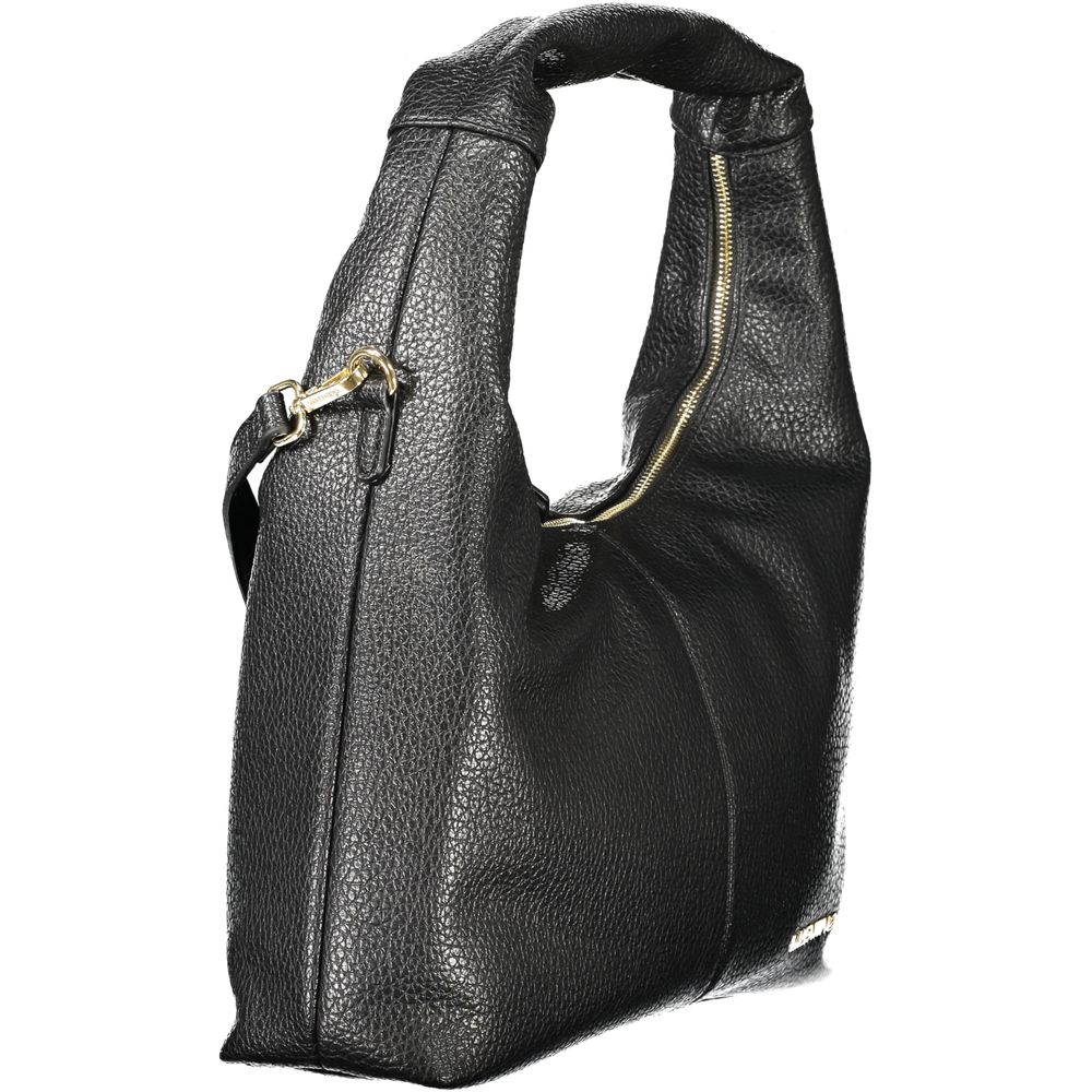 Mario Valentino Black Polyurethane Women's Bag | Regal Royce
