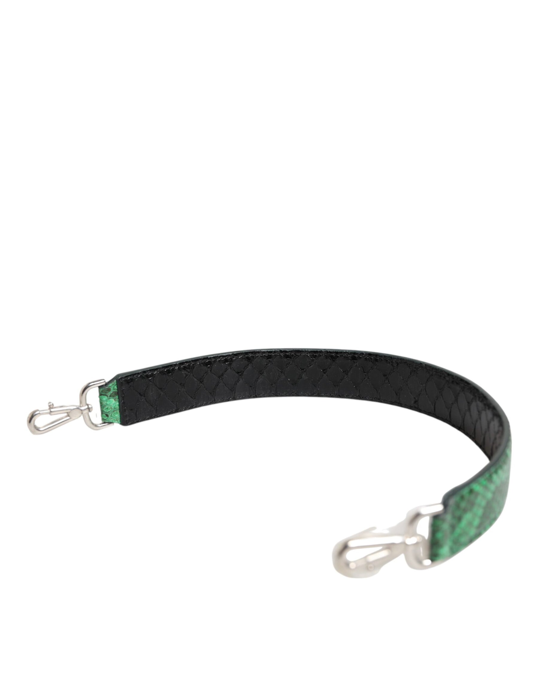 Dolce & Gabbana Black Green Exotic Leather Bag Shoulder Strap | Regal Royce