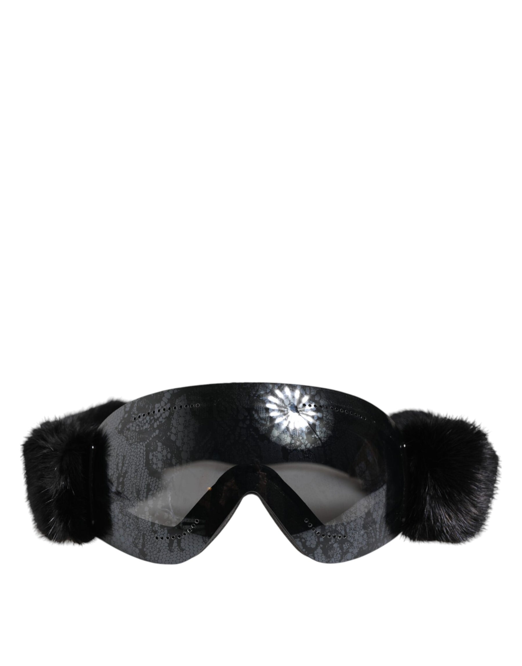 Dolce & Gabbana Black Bi0759 Lace Mirrored Ski Goggles Mask Sunglasses | Regal Royce