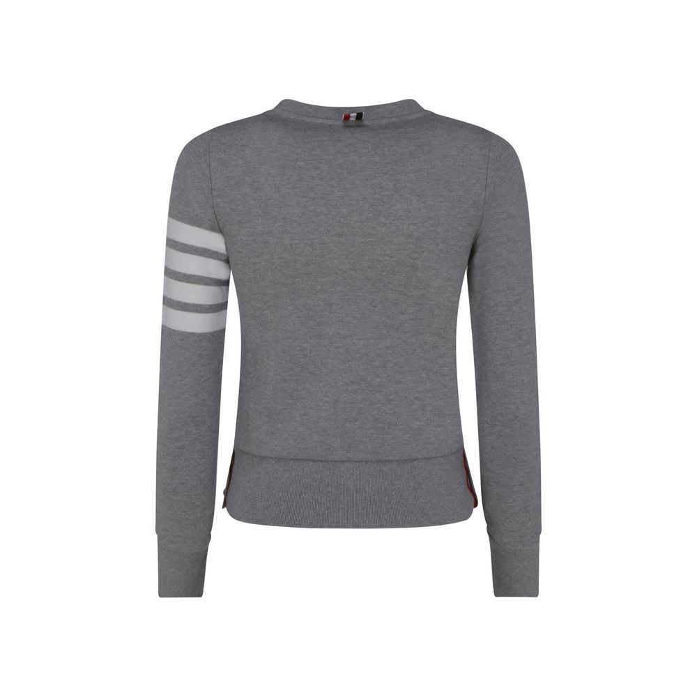 Thom Browne Gray Cotton Sweatshirt