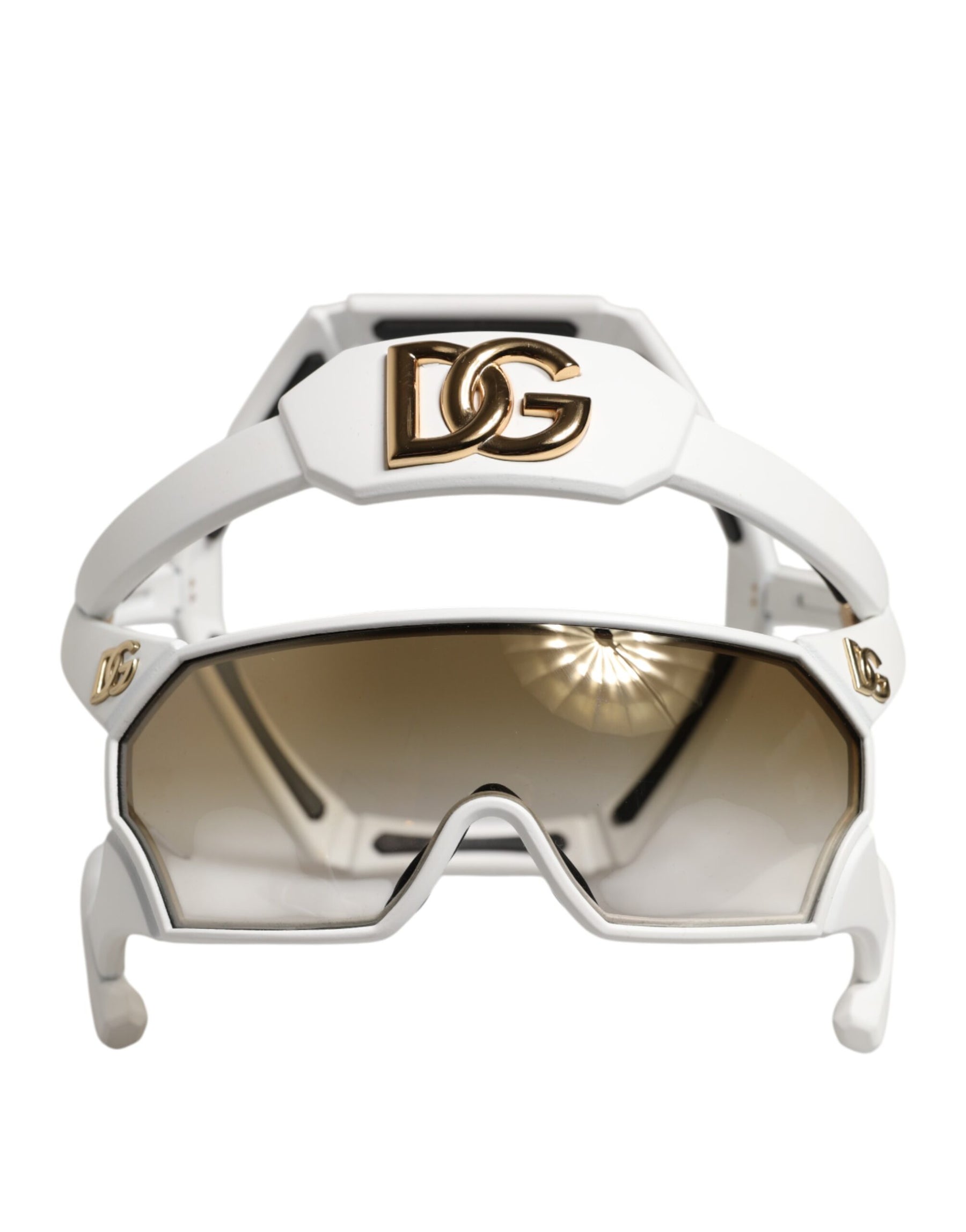 Dolce & Gabbana White Acetate Next Generation Mask Eyewear Sunglasses | Regal Royce