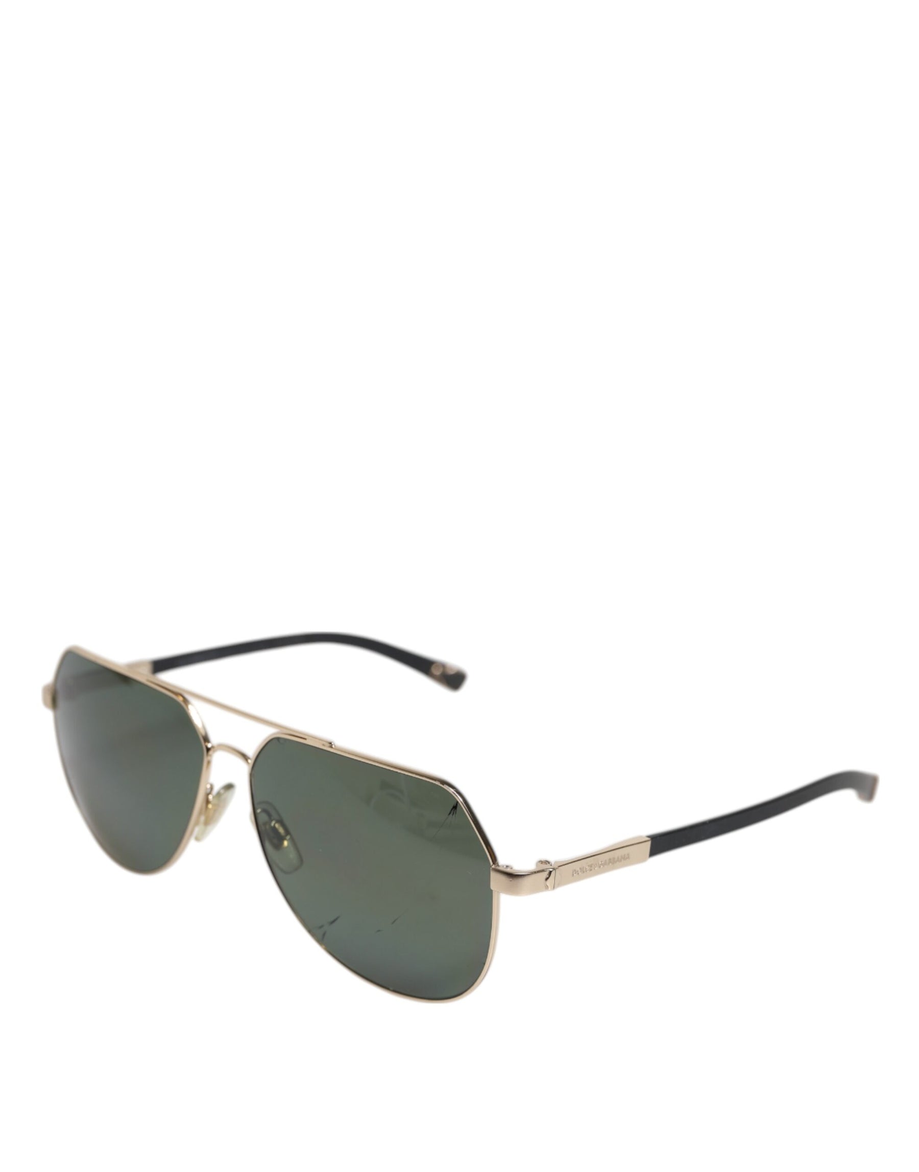 Dolce & Gabbana Black 18K Gold Plated Polarized Steel DG2133K Sunglasses | Regal Royce