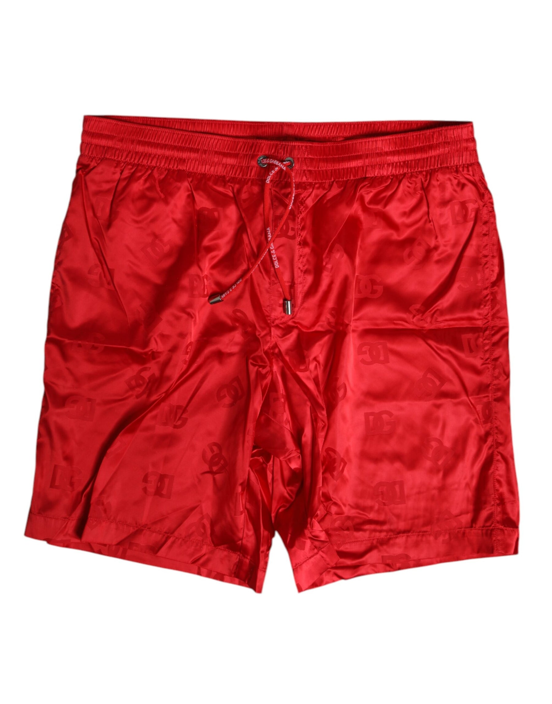 Dolce & Gabbana Red Nylon Drawstring Beachwear Shorts Swimwear | Regal Royce