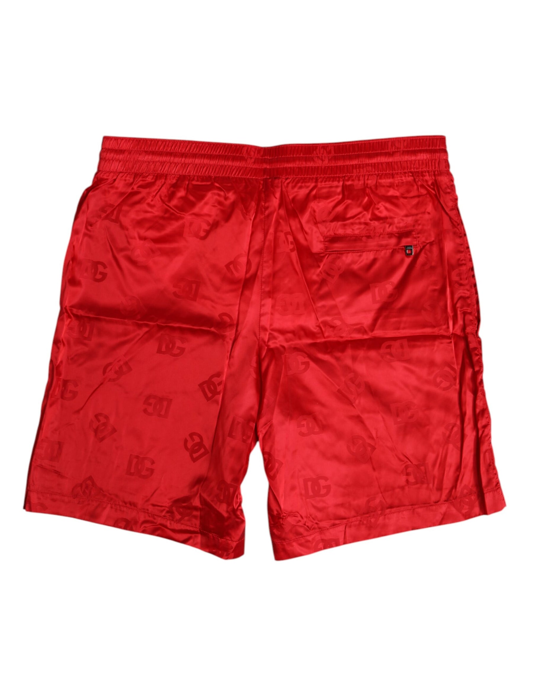 Dolce & Gabbana Red Nylon Drawstring Beachwear Shorts Swimwear | Regal Royce