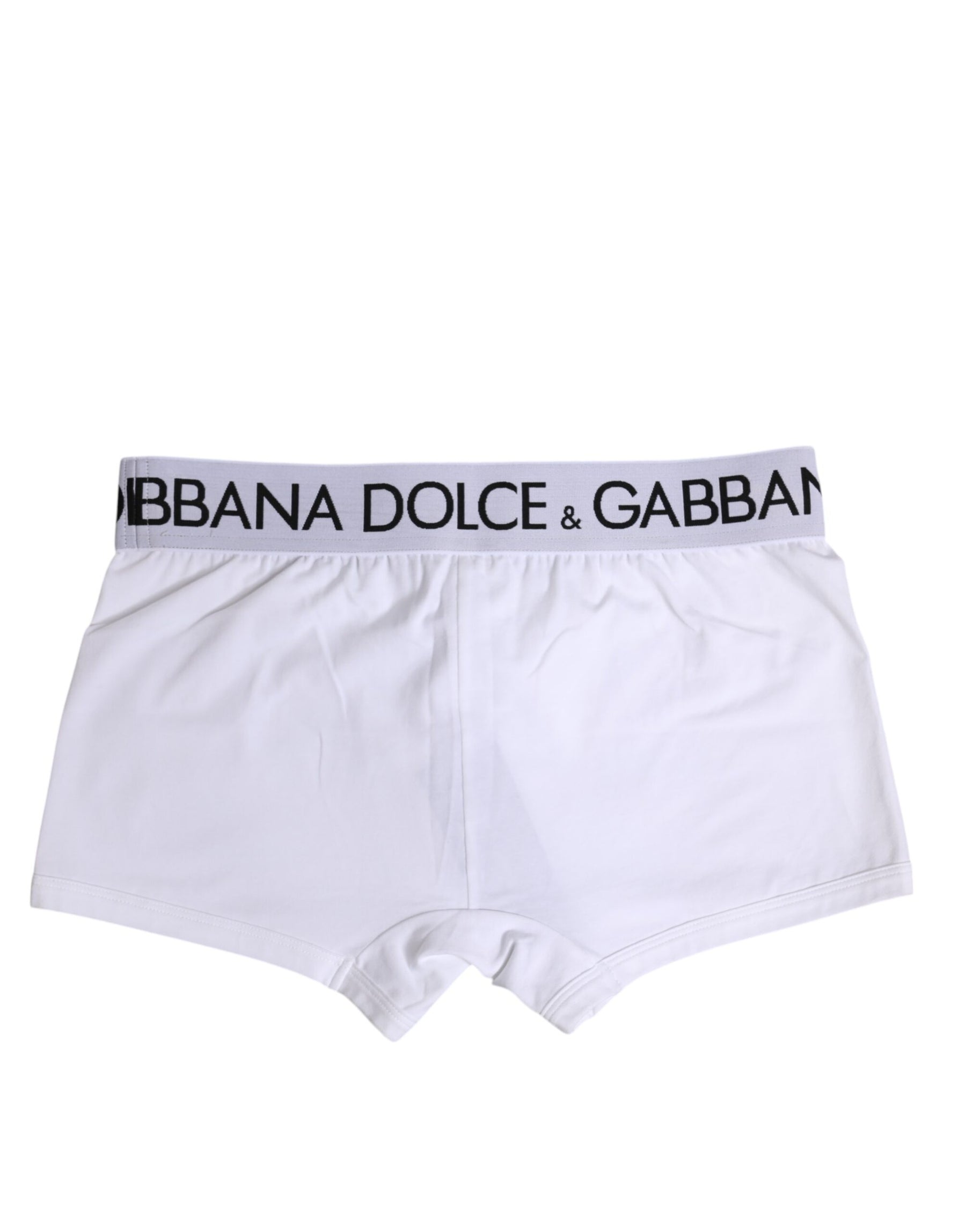 Dolce & Gabbana White Cotton Stretch Regular Boxer Underwear | Regal Royce