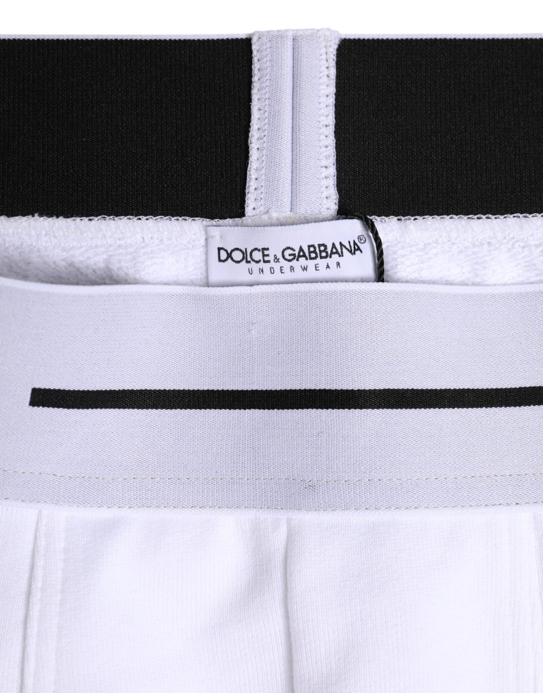 Dolce & Gabbana White Cotton Stretch Regular Boxer Underwear | Regal Royce