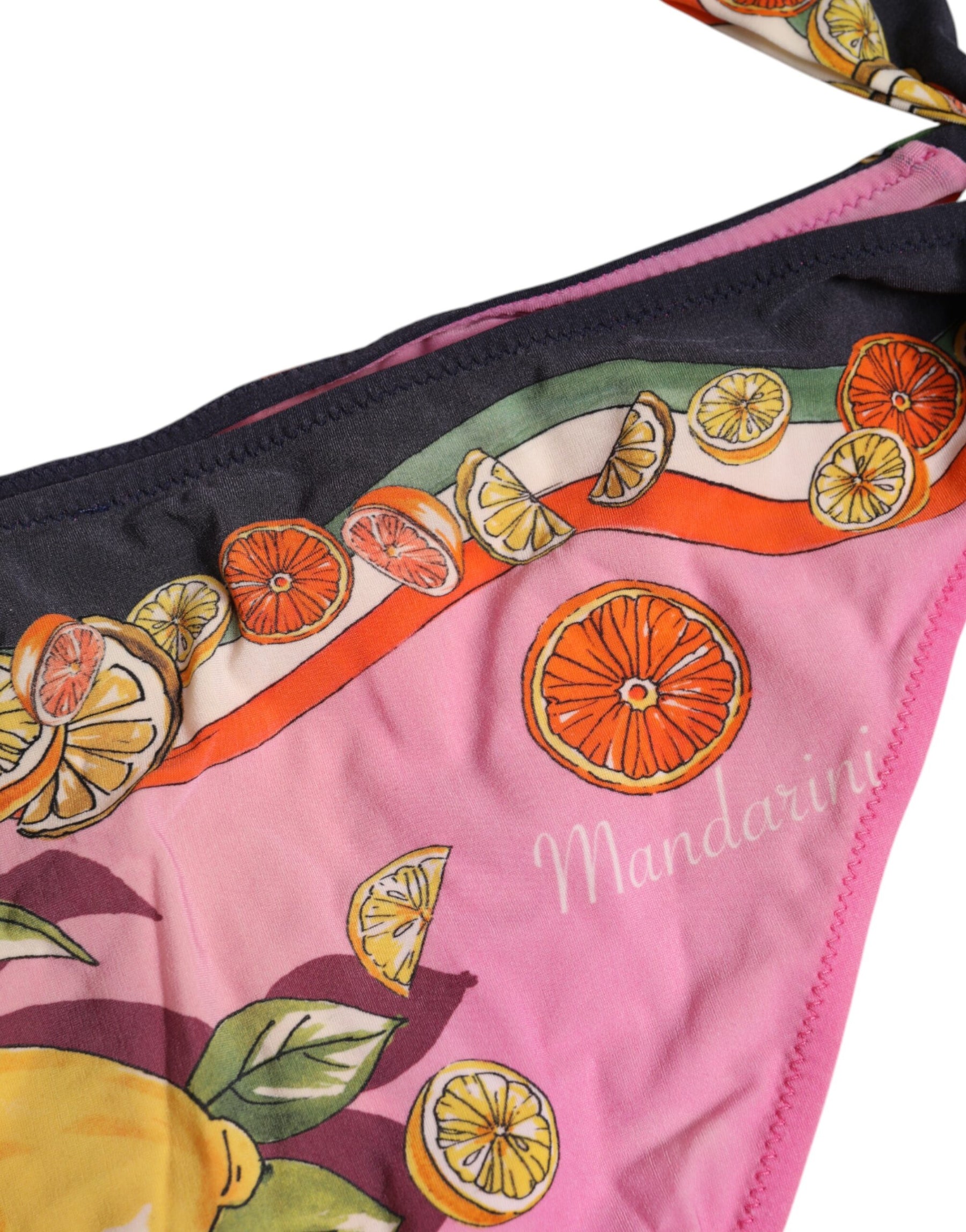 Dolce & Gabbana Pink Printed Swimsuit 2 Piece Top Bottom Swimwear | Regal Royce