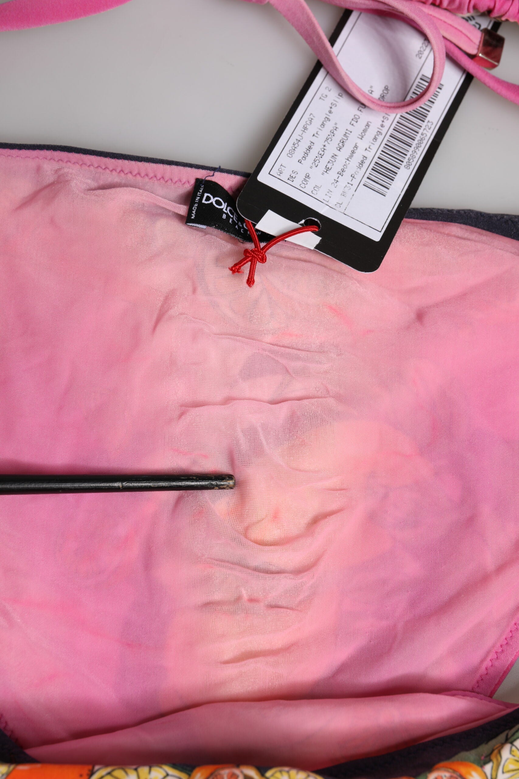 Dolce & Gabbana Pink Printed Swimsuit 2 Piece Top Bottom Swimwear | Regal Royce