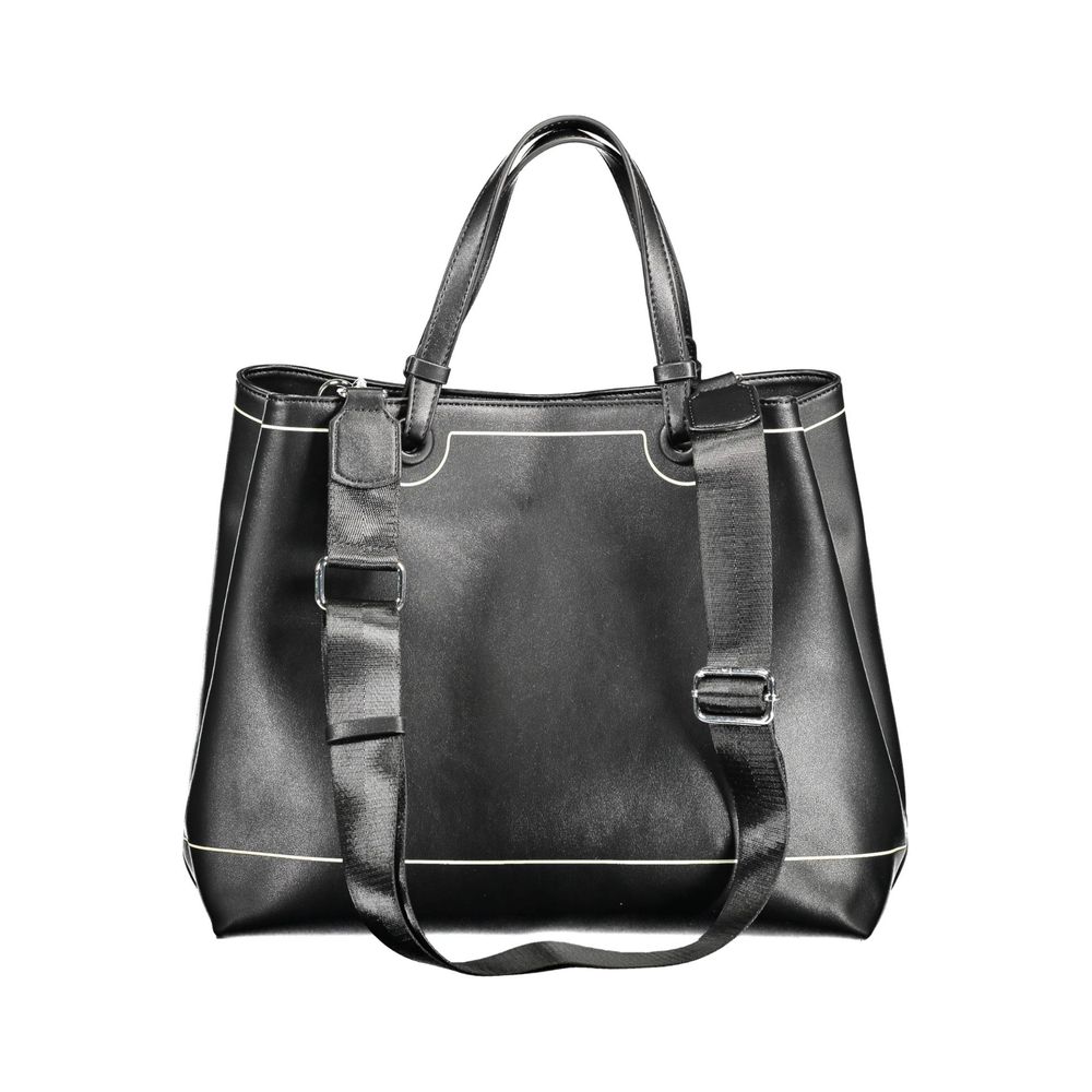 BYBLOS Black Polyurethane Women Handbag | Regal Royce