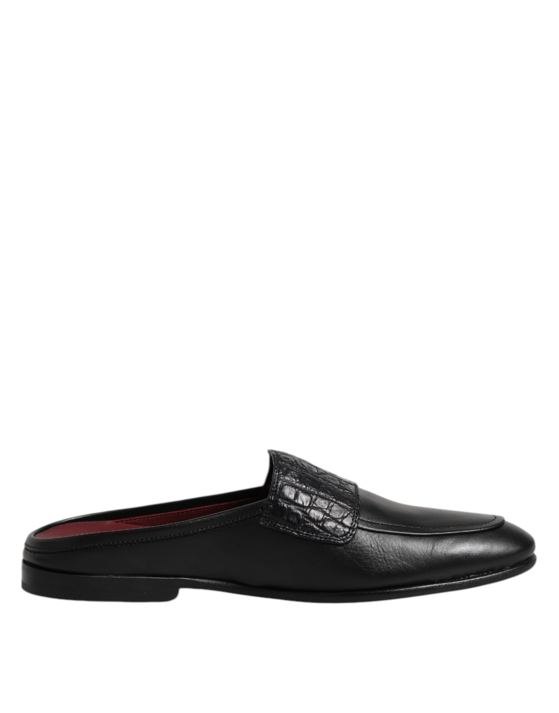 Dolce & Gabbana Black Calfskin Leather Slip On Loafers Shoes | Regal Royce