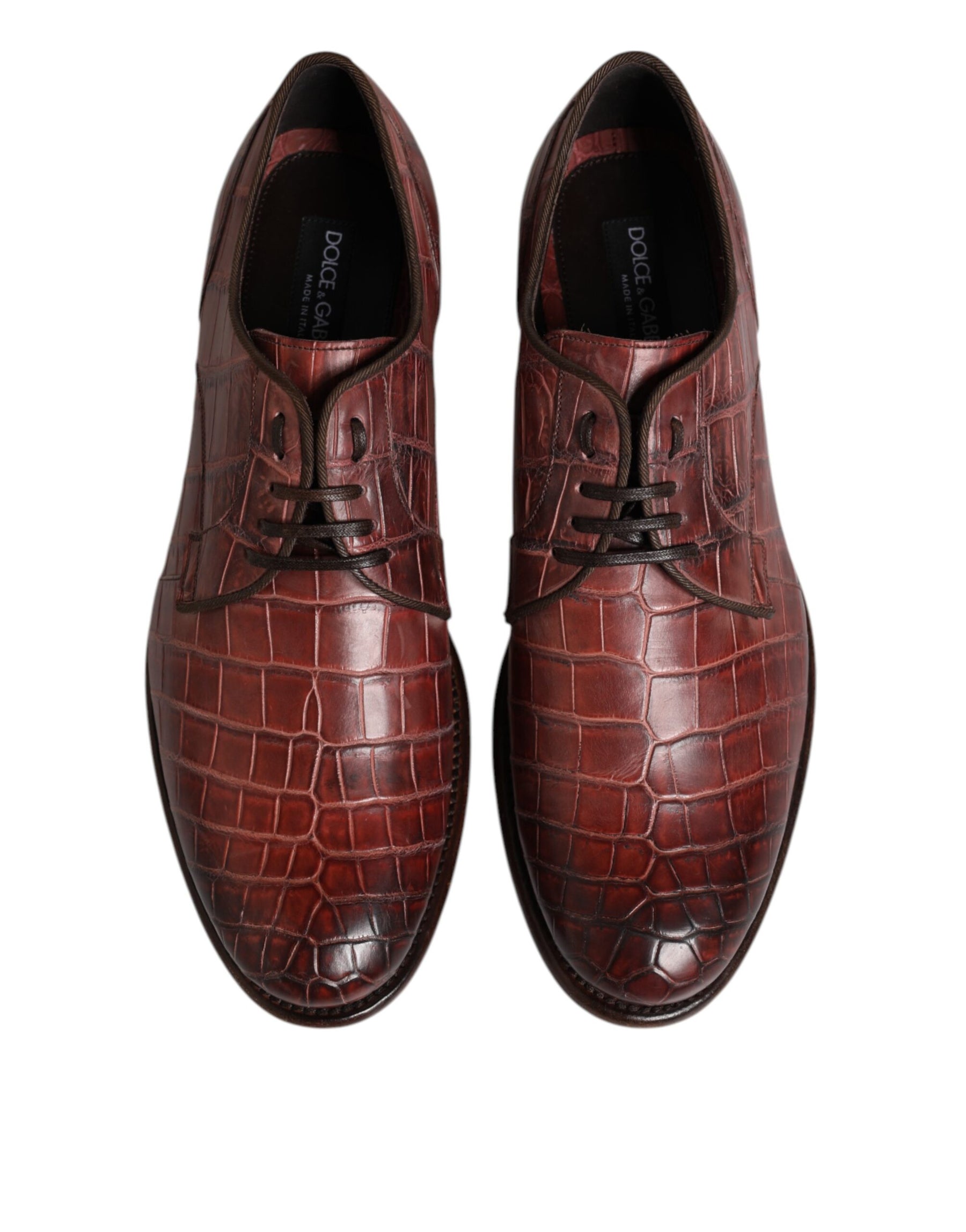 Dolce & Gabbana Burgundy Leather Lace Up Derby Dress Shoes | Regal Royce