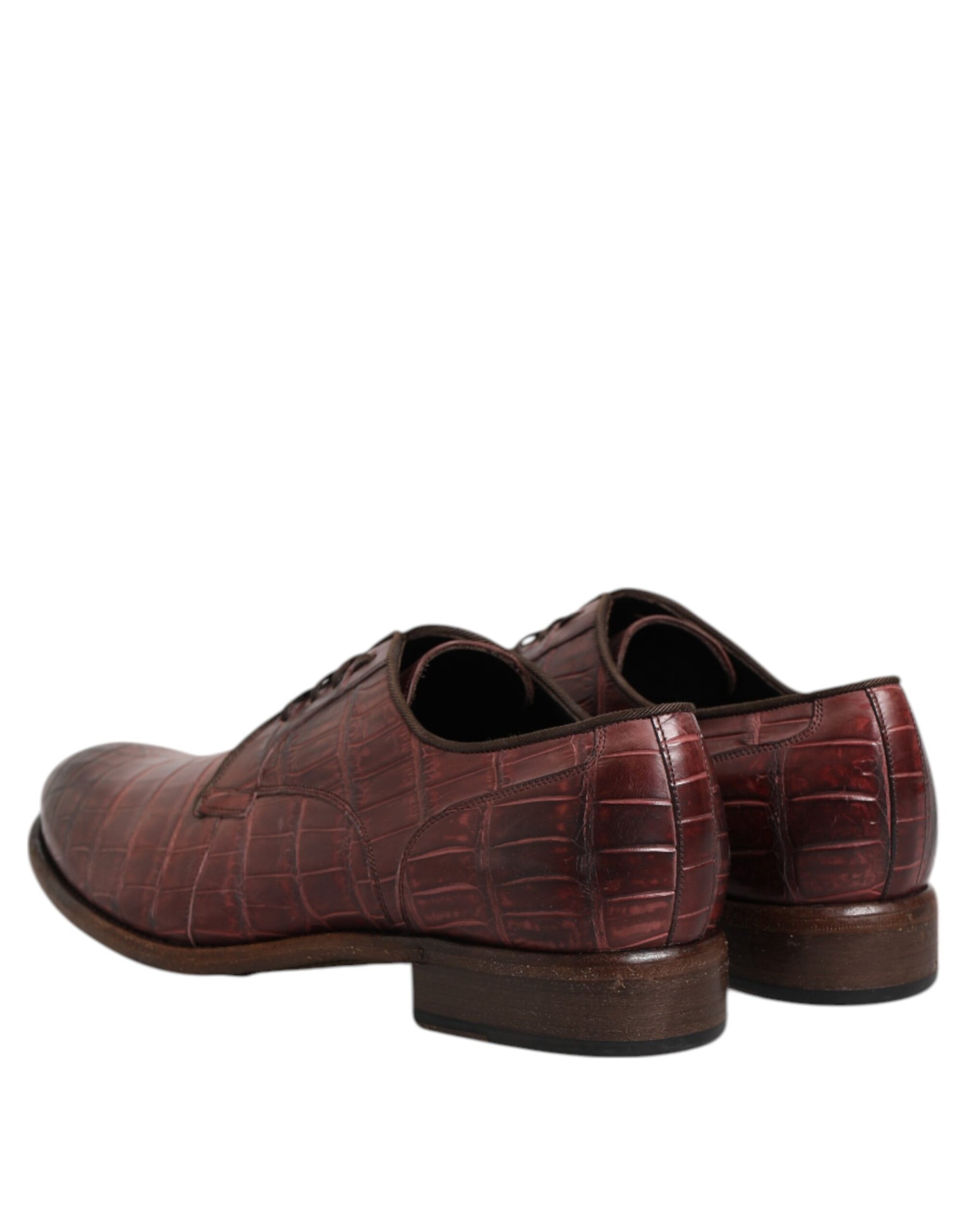 Dolce & Gabbana Burgundy Leather Lace Up Derby Dress Shoes | Regal Royce