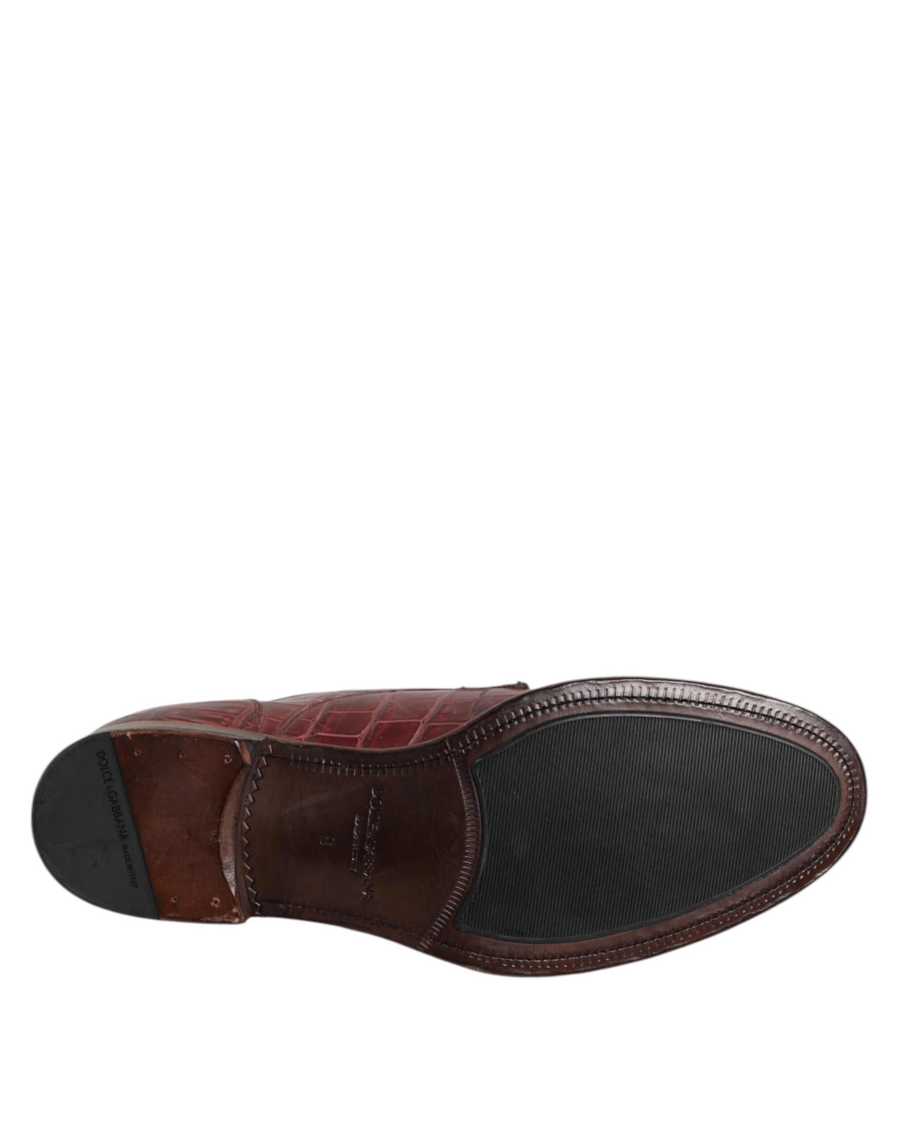 Dolce & Gabbana Burgundy Leather Lace Up Derby Dress Shoes | Regal Royce