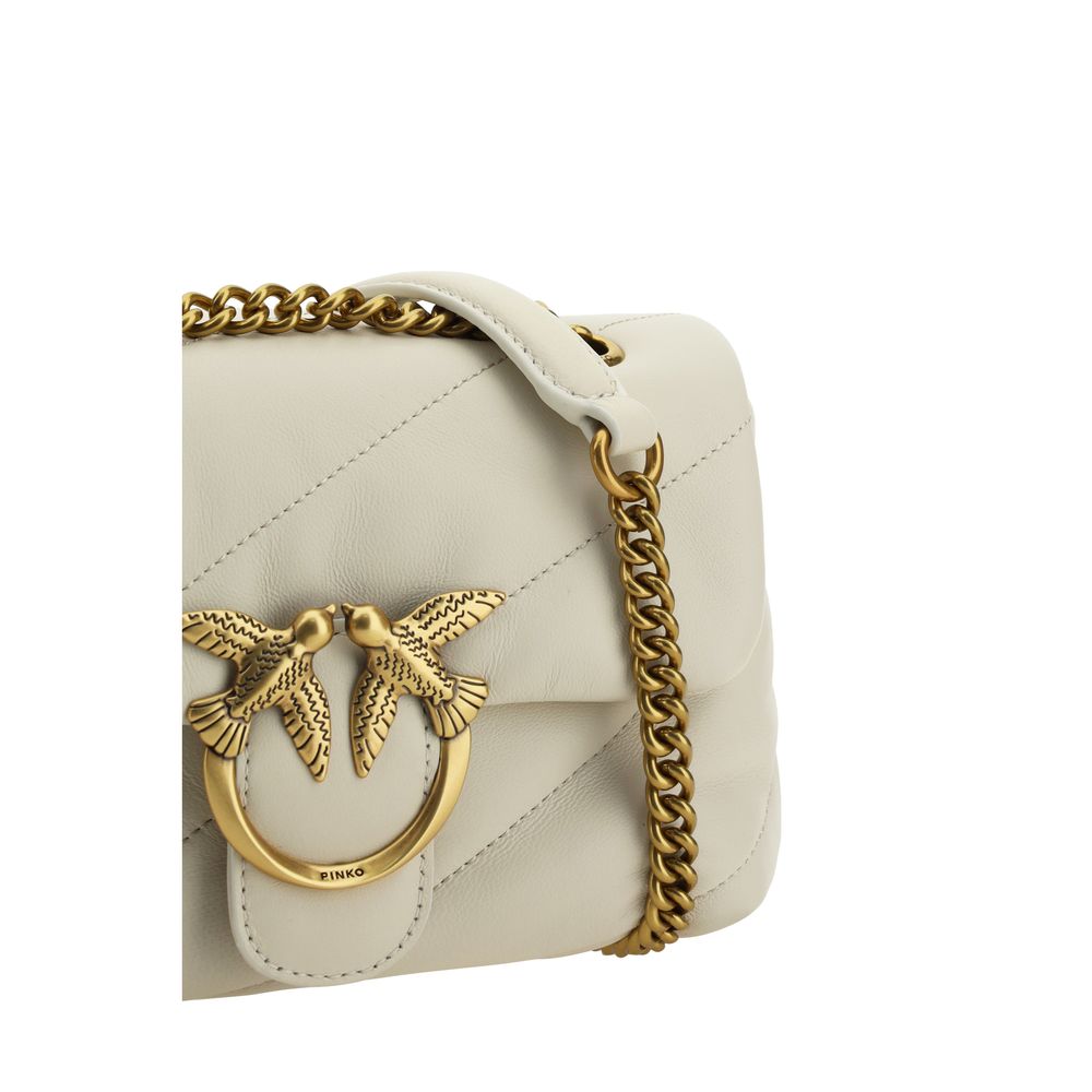 PINKO White Calf Leather Bos Taurus Shoulder Bag | Regal Royce