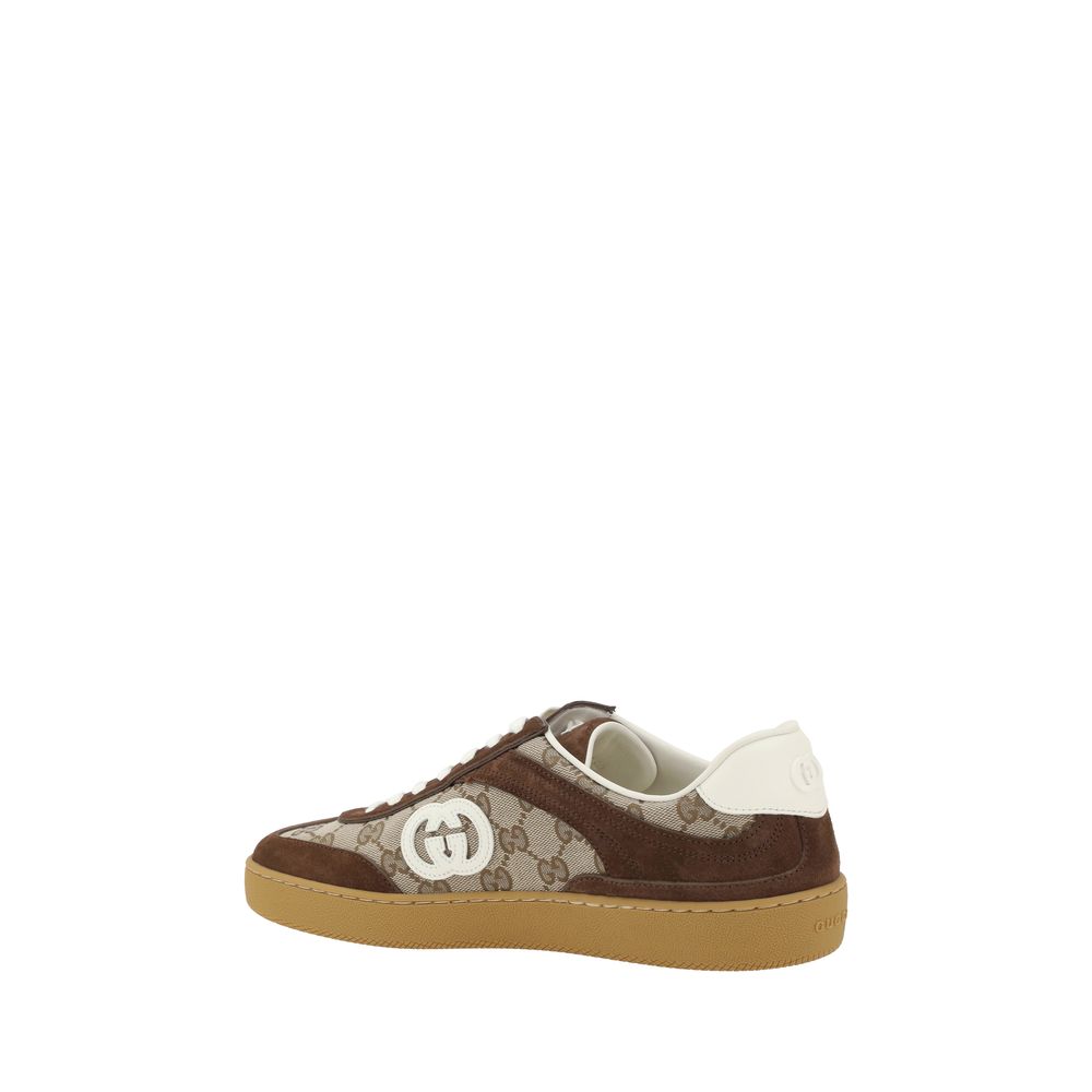 Gucci Brown Calf Leather Bos Taurus Low Top Sneakers | Regal Royce