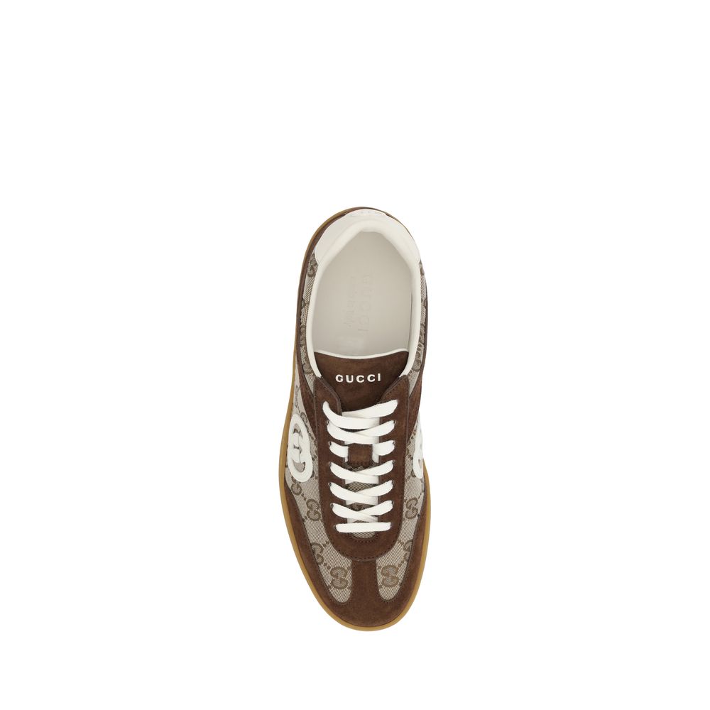 Gucci Brown Calf Leather Bos Taurus Low Top Sneakers | Regal Royce