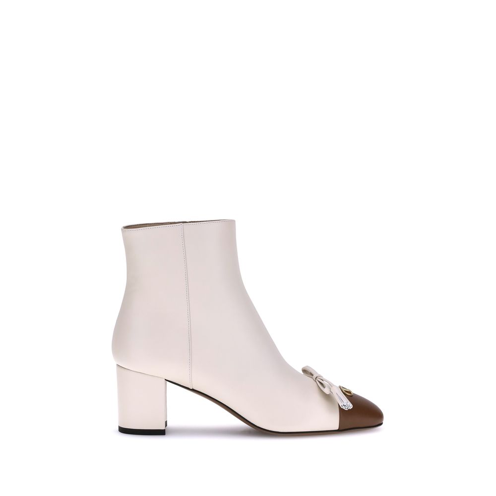 Valentino Garavani Cream Goatskin Ankle Boots | Regal Royce