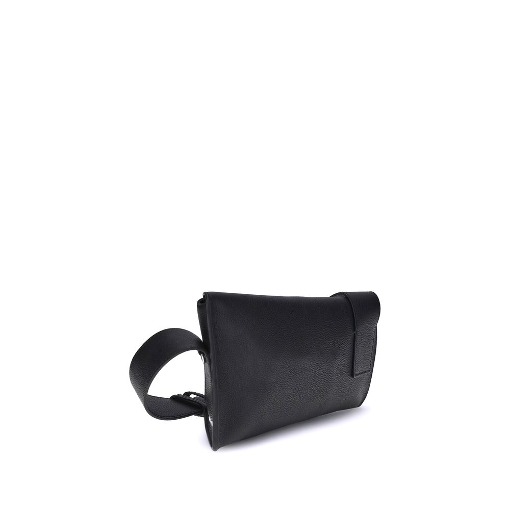 Alexander McQueen Black Calf Leather Bos Taurus Shoulder Bag | Regal Royce