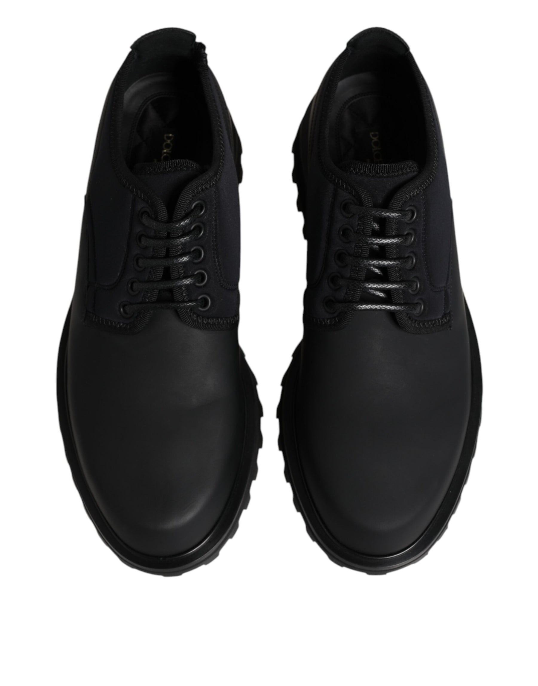 Dolce & Gabbana Black Leather Lace Up Trekking Dress Shoes | Regal Royce